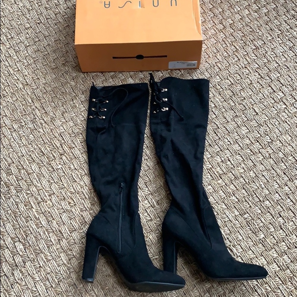 Unisa Boots women's 10 M black fabric